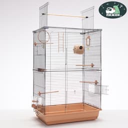 Клетка для птиц «Пижон» №104-Б, разборная, 58×40×65.4 см, 2 секции, бежевая