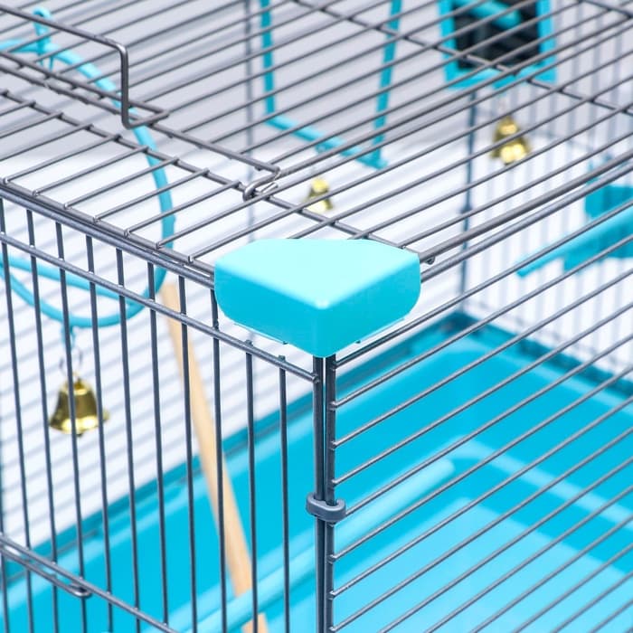 Клетка для птиц «Пижон» №104, разборная, 58×40×48 см, 1 секция, бирюзовая