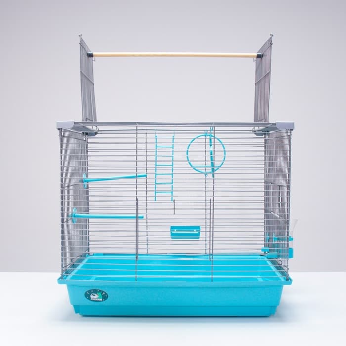 Клетка для птиц «Пижон» №104, разборная, 58×40×48 см, 1 секция, бирюзовая