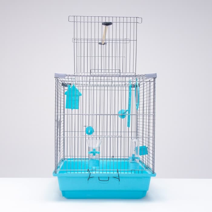 Клетка для птиц «Пижон» №104, разборная, 58×40×48 см, 1 секция, бирюзовая