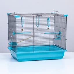 Клетка для птиц «Пижон» №104, разборная, 58×40×48 см, 1 секция, бирюзовая