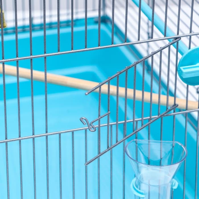 Клетка для птиц «Пижон» №104, разборная, 58×40×48 см, 1 секция, бирюзовая