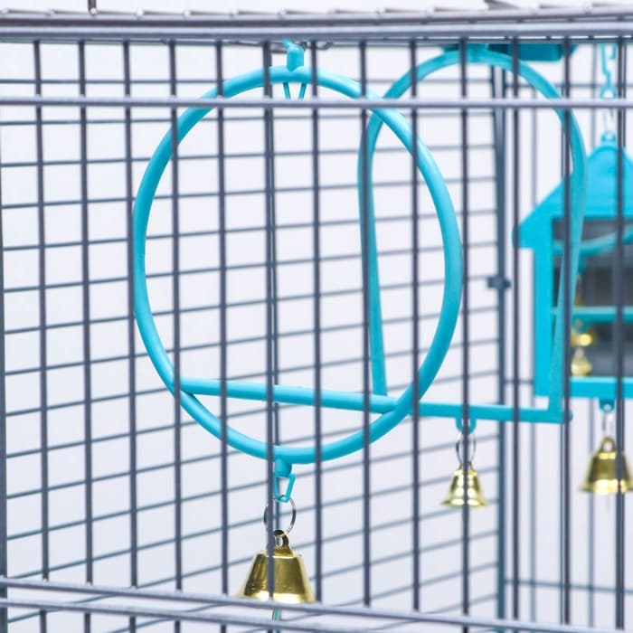 Клетка для птиц «Пижон» №104, разборная, 58×40×48 см, 1 секция, бирюзовая