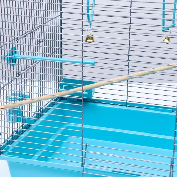 Клетка для птиц «Пижон» №104, разборная, 58×40×48 см, 1 секция, бирюзовая