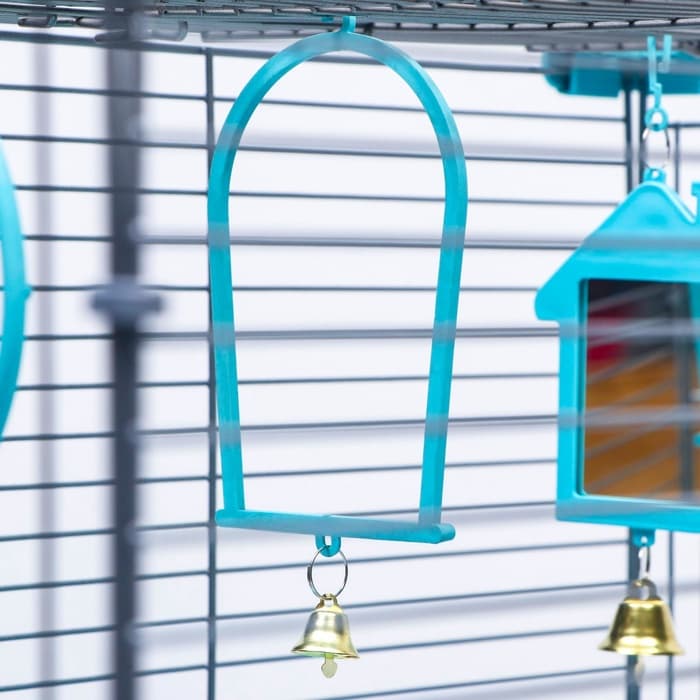 Клетка для птиц «Пижон» №104, разборная, 58×40×48 см, 1 секция, бирюзовая