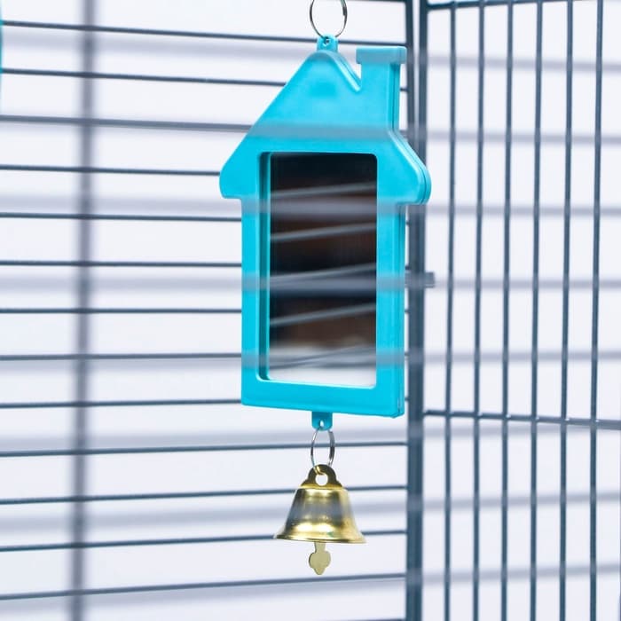 Клетка для птиц «Пижон» №104, разборная, 58×40×48 см, 1 секция, бирюзовая