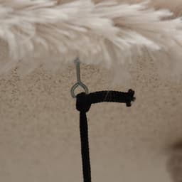 Когтеточка c лежанкой «Пижон», 58×36×39 см, овальная, пушистый мех, джут, бежевая