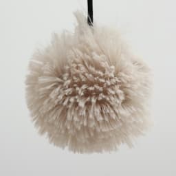 Лежанка с когтеточкой «Пижон», овальная, 55×36×47 см, пушистый мех, джут, коричневая