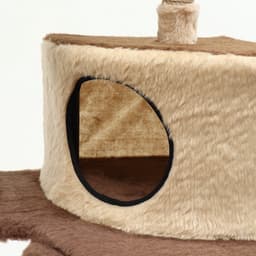 Комплекс для кошек, 77×90×163 см, разборный, с когтеточкой, 8 уровней, бежевый