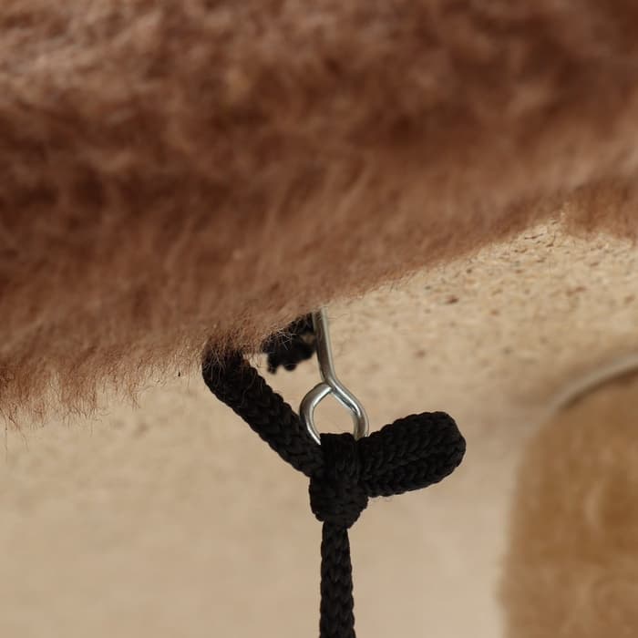 Комплекс для кошек, 77×90×163 см, разборный, с когтеточкой, 8 уровней, бежевый