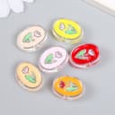 Бусина пластик «Летний бриз. Тюльпан в овале», глянец, 2.2×1.5×0.8 см, МИКС