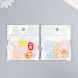 Бусина пластик «Летний бриз. Тюльпан в овале», глянец, 2.2×1.5×0.8 см, МИКС