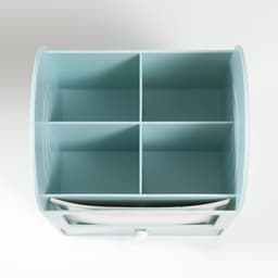 Шкатулка - органайзер для хранения мелочей «Лаконичность», пластик, голубая, 12×14.2×21 см