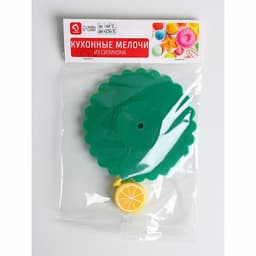 Крышка - непроливайка силиконовая Доляна «Лимон» d=11 см, зелёная