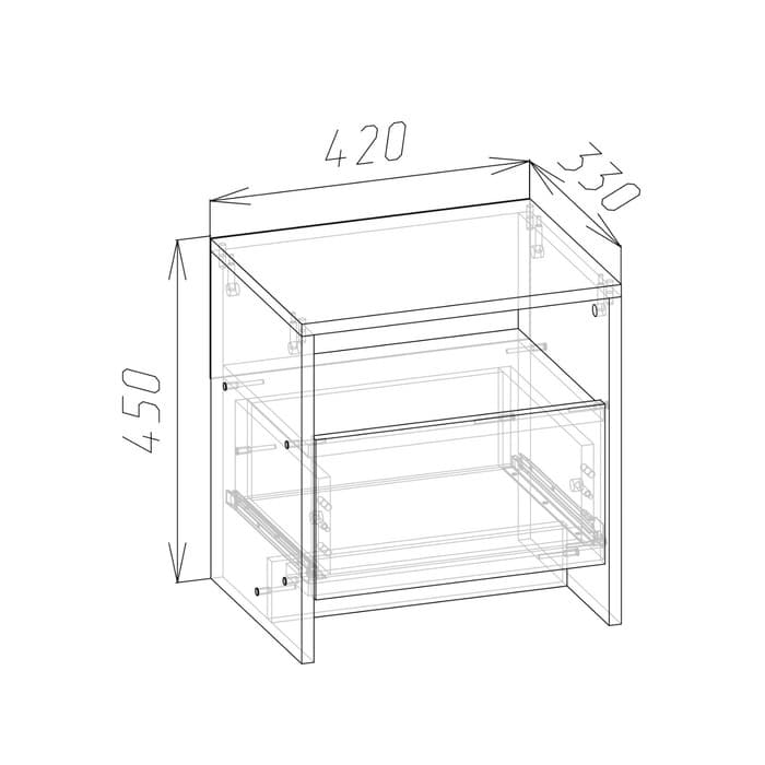 Спальный гарнитур «Клик Мебель. Соня», комплект 5 предметов, цвет белый брилл/ белый