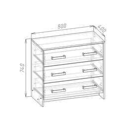 Спальный гарнитур «Клик Мебель. Соня», комплект 5 предметов, цвет белый брилл/ белый