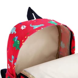 Рюкзак школьный на молнии, с карманом, размер 23×10×33 см, красный