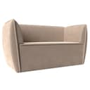 Диван прямой двухместный «Бергамо», ППУ, велюр, цвет бежевый