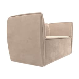 Диван прямой двухместный «Бергамо», ППУ, велюр, цвет бежевый