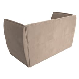 Диван прямой двухместный «Бергамо», ППУ, велюр, цвет бежевый