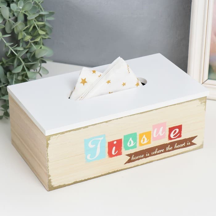 Шкатулка - салфетница «Дом, там где сердце», дерево, 25×9.5×14 см