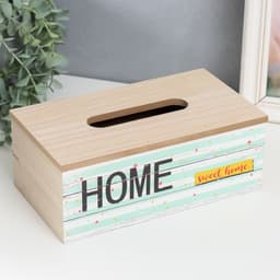 Шкатулка - салфетница «Полоски с цветным горошком», дерево, 25×9.5×14 см