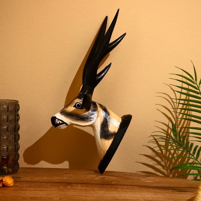 Панно настенное «Газель», 25×15×35 см, дерево албезия