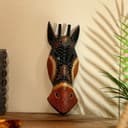 Маска «Жираф», 30 см, дерево албезия