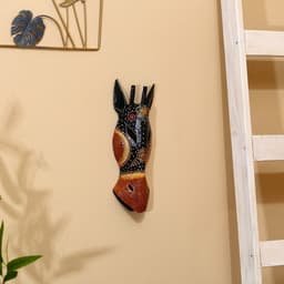 Маска «Жираф», 30 см, дерево албезия