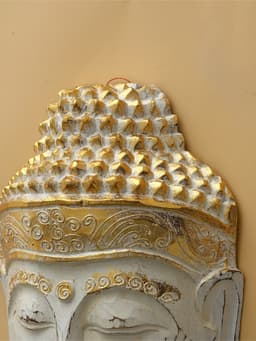 Сувенир «Голова Будды», 30 см, дерево албезия