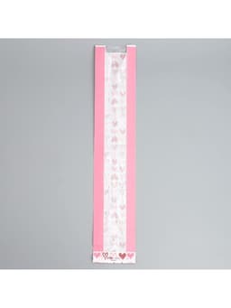 Пакет бумажный фасовочный, крафт, «Сердечки» 11×57.5×4 см с окном