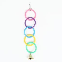 Игрушка для птиц «Разноцветные кольца» 5 шт., пластик, разноцветная