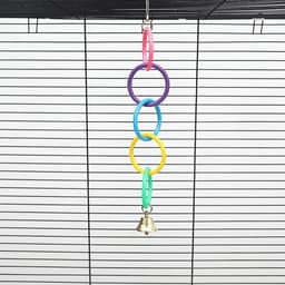 Игрушка для птиц «Разноцветные кольца» 5 шт., пластик, разноцветная