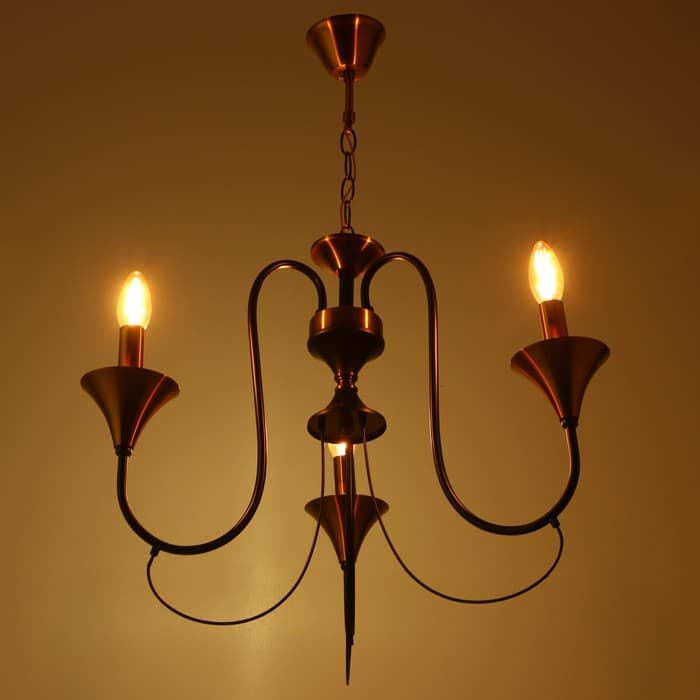Люстра «Элимин» 3хЕ14 40 Вт черно-золотой 56×75×56 см BayerLux