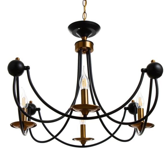 Люстра «Фломи» 4хЕ14 40 Вт черно-золотой 60×73×60 см BayerLux