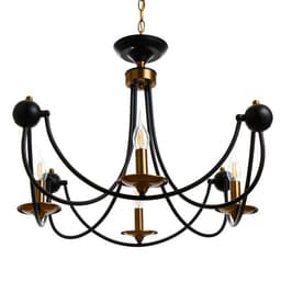 Люстра «Фломи» 4хЕ14 40 Вт черно-золотой 60×73×60 см BayerLux