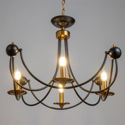 Люстра «Фломи» 4хЕ14 40 Вт черно-золотой 60×73×60 см BayerLux