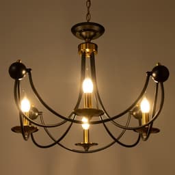 Люстра «Фломи» 4хЕ14 40 Вт черно-золотой 60×73×60 см BayerLux