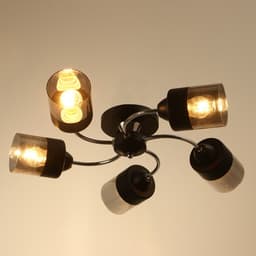 Люстра «Эстель» 5хЕ27 40 Вт чёрно-хромовый 60×60×23 см BayerLux