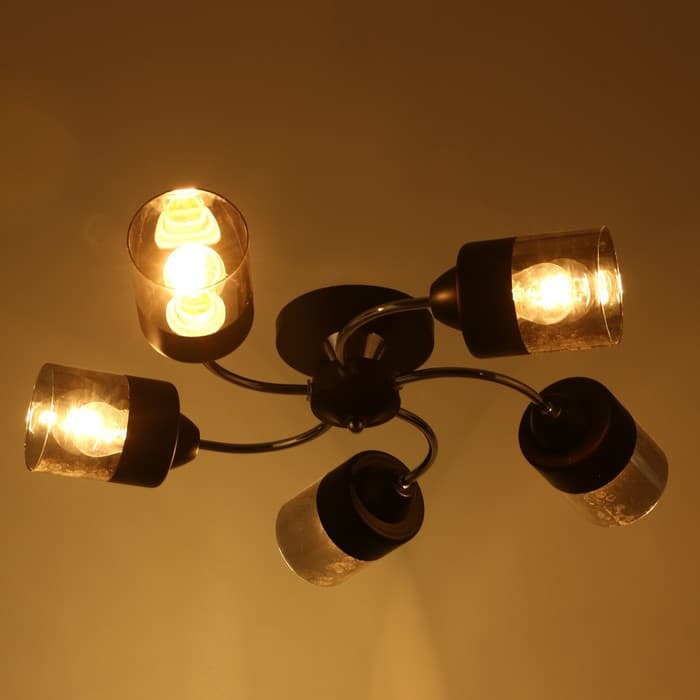 Люстра «Эстель» 5хЕ27 40 Вт чёрно-хромовый 60×60×23 см BayerLux