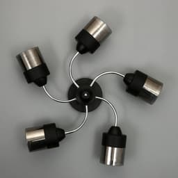 Люстра «Эстель» 5хЕ27 40 Вт чёрно-хромовый 60×60×23 см BayerLux