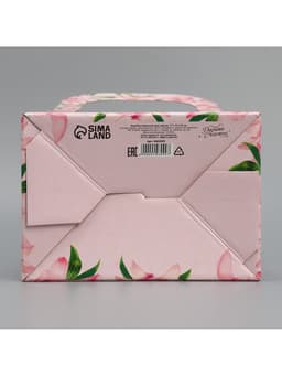 Коробка-переноска для цветов «Мамы, как пуговки», 17×12×32 см