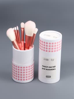 Набор кистей для макияжа COLOR POWER pink, 7 шт., в тубе, розовый