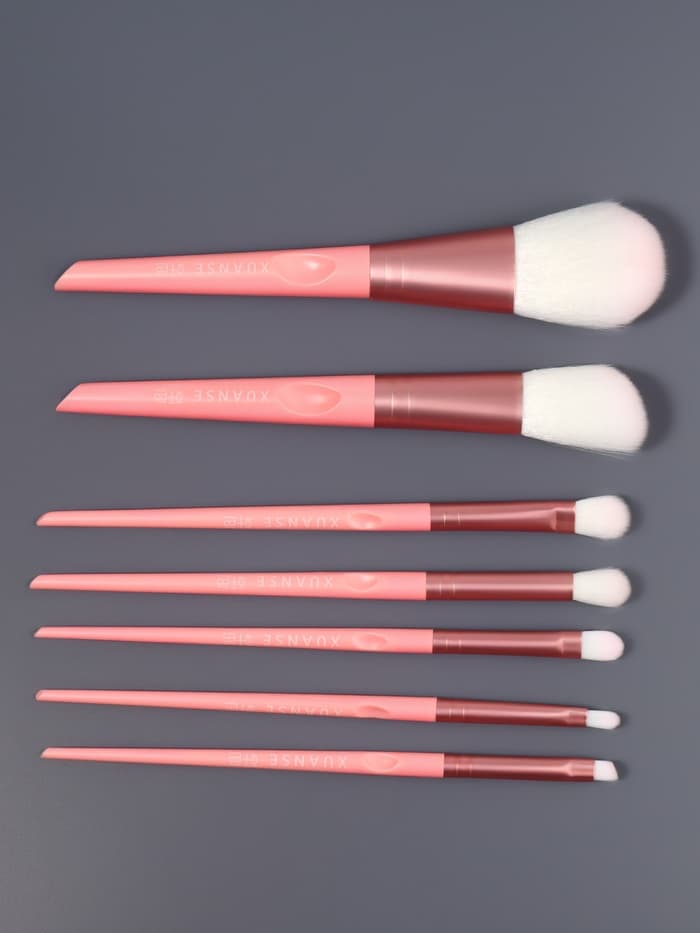 Набор кистей для макияжа COLOR POWER pink, 7 шт., в тубе, розовый