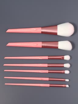 Набор кистей для макияжа COLOR POWER pink, 7 шт., в тубе, розовый