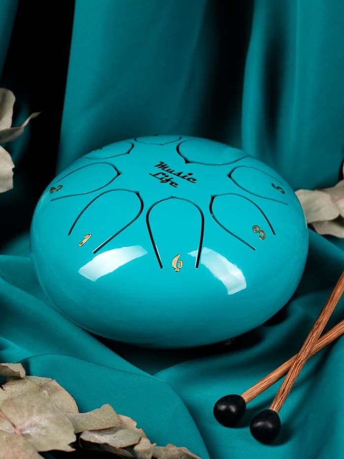 Глюкофон - музыкальный инструмент, морской зелёный, 8 лепестков, 15×9 см