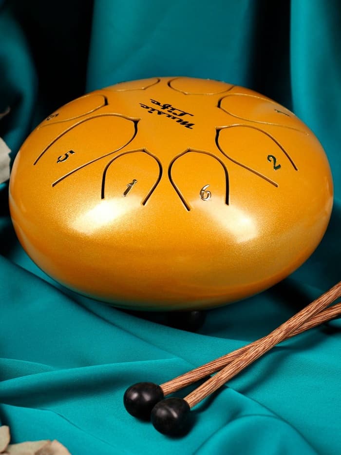 Глюкофон - музыкальный инструмент, желтый, 8 лепестков, 15×9 см