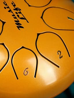 Глюкофон - музыкальный инструмент, желтый, 8 лепестков, 15×9 см