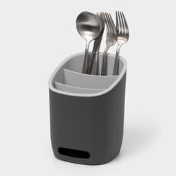 Подставка для столовых приборов IDEA «ИЗЛИ», 25×14.5×19 см, пластик, графитовая