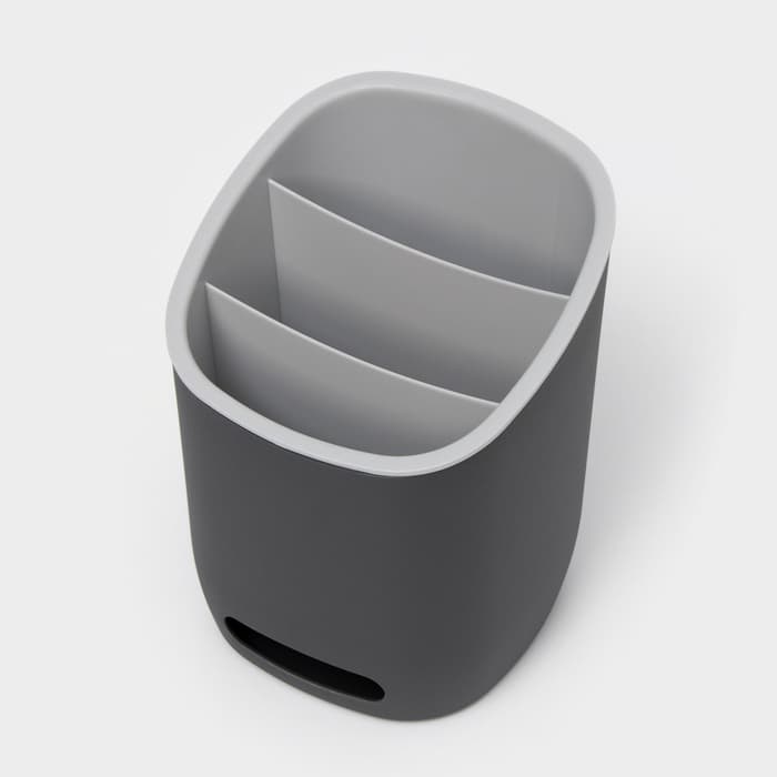 Подставка для столовых приборов IDEA «ИЗЛИ», 25×14.5×19 см, пластик, графитовая